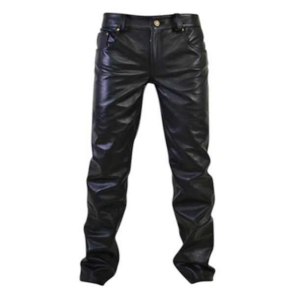 5 Pocket Jeans Style Leather Pant