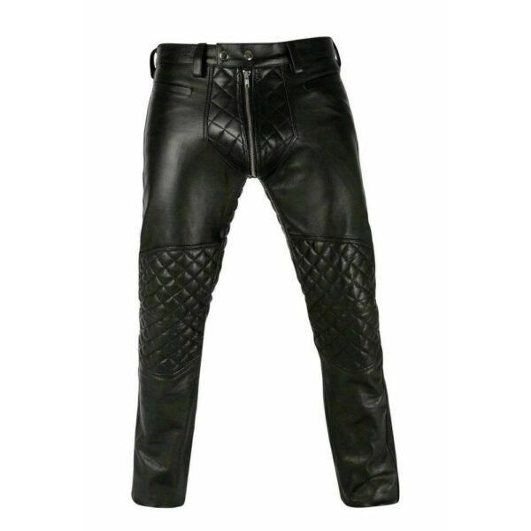 genuine leather pant men